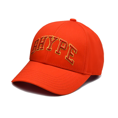 Capuchón de béisbol de algodón personalizado con logotipo bordado visor curvo cierre ajustable