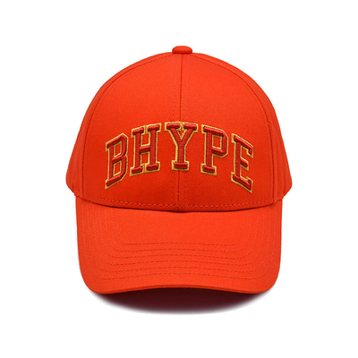 Capuchón de béisbol de algodón personalizado con logotipo bordado visor curvo cierre ajustable