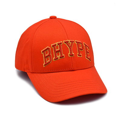 Capuchón de béisbol de algodón personalizado con logotipo bordado visor curvo cierre ajustable