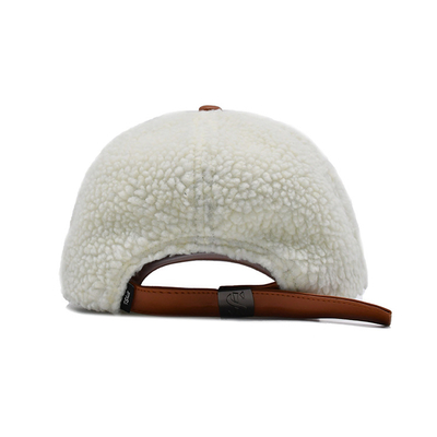 Sombrero de béisbol de algodón con costuras de color / perfil de corona de lana polar