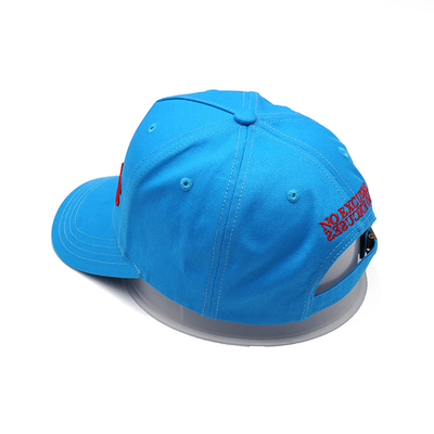 Banda de sudor de algodón personalizable de cinco paneles con gorra de béisbol con correa ajustable y costuras reforzadas