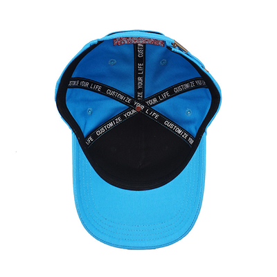 Banda de sudor de algodón personalizable de cinco paneles con gorra de béisbol con correa ajustable y costuras reforzadas