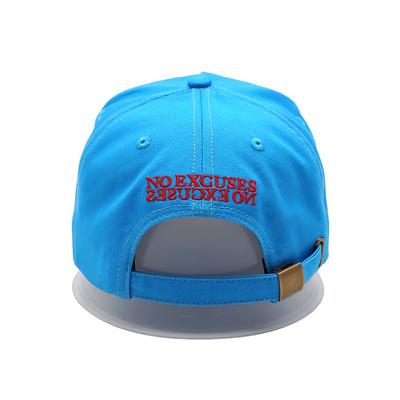 Banda de sudor de algodón personalizable de cinco paneles con gorra de béisbol con correa ajustable y costuras reforzadas