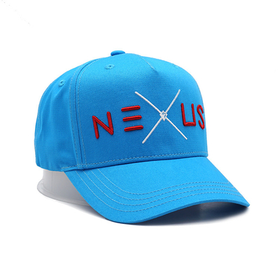 Banda de sudor de algodón personalizable de cinco paneles con gorra de béisbol con correa ajustable y costuras reforzadas