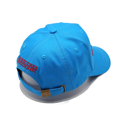 Banda de sudor de algodón personalizable de cinco paneles con gorra de béisbol con correa ajustable y costuras reforzadas
