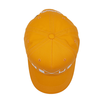 Capa de béisbol con perfiles de visor curvado de correa ajustable con costuras de color de tela coordinadas