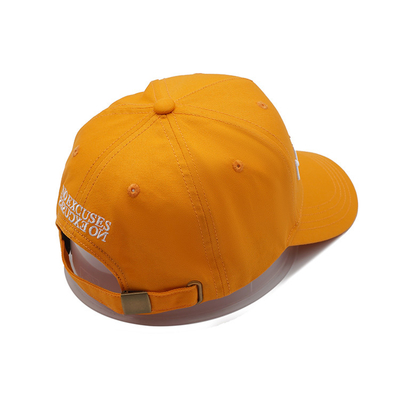 Capa de béisbol con perfiles de visor curvado de correa ajustable con costuras de color de tela coordinadas