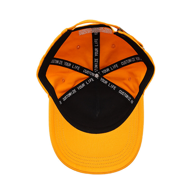 Capa de béisbol con perfiles de visor curvado de correa ajustable con costuras de color de tela coordinadas