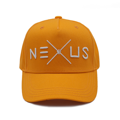 Capa de béisbol con perfiles de visor curvado de correa ajustable con costuras de color de tela coordinadas