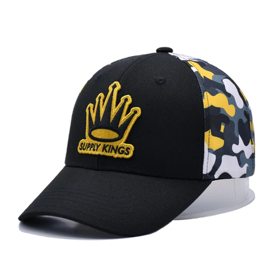 Capuchones de béisbol de algodón bordados unisex con ojos y cierre personalizados
