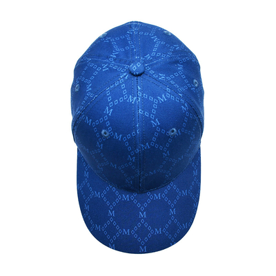 Capuchones de Jacquard personalizados con visor curvo y correa ajustable con ojos bordados que coinciden con el color de la tela