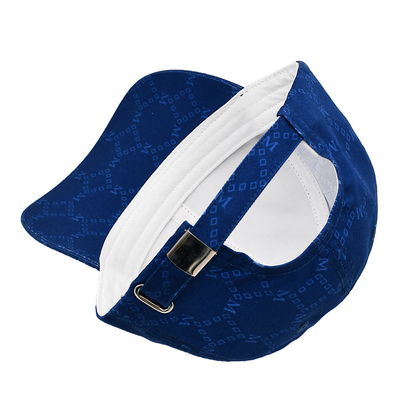 Capuchones de Jacquard personalizados con visor curvo y correa ajustable con ojos bordados que coinciden con el color de la tela