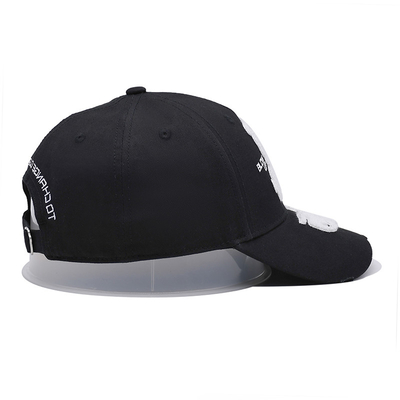 Sombrero de béisbol bordado con toalla con borde curvo y hebilla de metal personalizada
