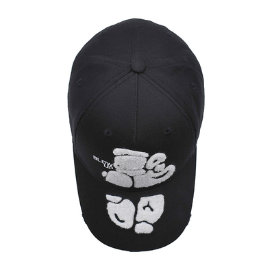 Sombrero de béisbol bordado con toalla con borde curvo y hebilla de metal personalizada