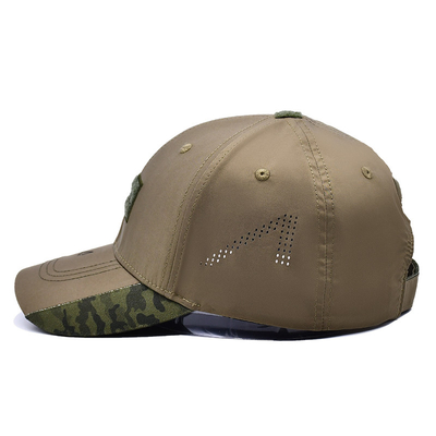 Cintas de velcro ajustables 6 panel Béisbol con visor curvo y 6 ojos