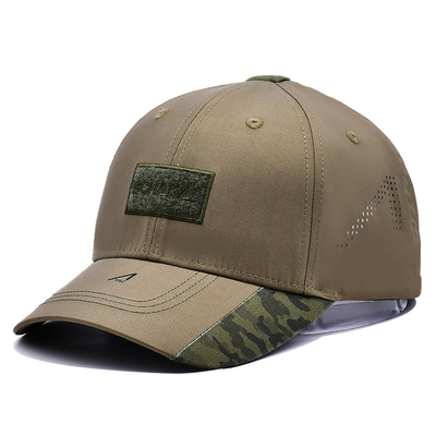 Cintas de velcro ajustables 6 panel Béisbol con visor curvo y 6 ojos