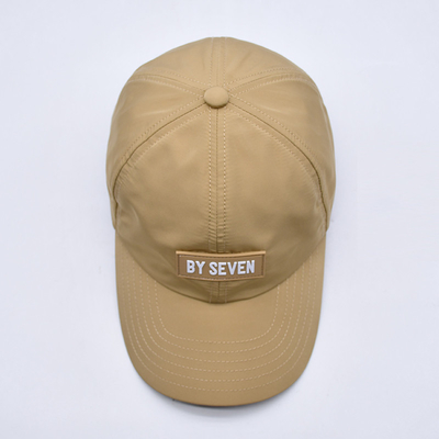 Fabrica de calidad profesional 6 paneles de fabricación de gorras de béisbol con parche de caucho