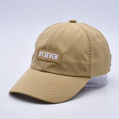 Fabrica de calidad profesional 6 paneles de fabricación de gorras de béisbol con parche de caucho