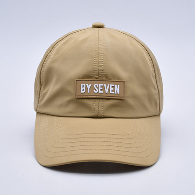 Fabrica de calidad profesional 6 paneles de fabricación de gorras de béisbol con parche de caucho