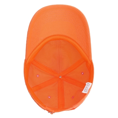 En general, 6 paneles con sombrero de béisbol con borde curvo y sombrero de color naranja unisex