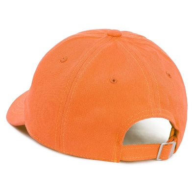 En general, 6 paneles con sombrero de béisbol con borde curvo y sombrero de color naranja unisex