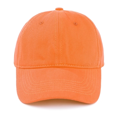 En general, 6 paneles con sombrero de béisbol con borde curvo y sombrero de color naranja unisex