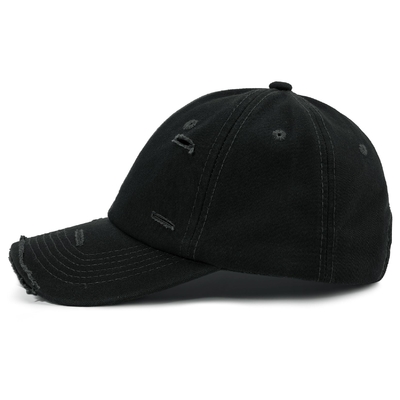 Venta caliente 6 Panel Béisbol gorra Cool Negro sombreros deportivos Unisex