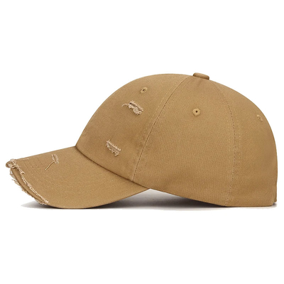 Sombrero de moda Khaki para el exterior 6 panel de visor curvo Sombrero de béisbol con precio más bajo