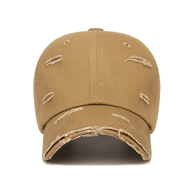 Sombrero de moda Khaki para el exterior 6 panel de visor curvo Sombrero de béisbol con precio más bajo