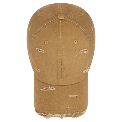 Sombrero de moda Khaki para el exterior 6 panel de visor curvo Sombrero de béisbol con precio más bajo