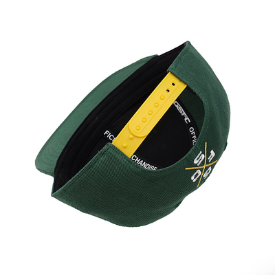 Sombreros Snapback de plástico transpirable con borde plano estructurado y logotipo bordado personalizado color camuflado