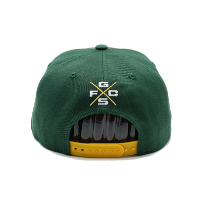 Sombreros Snapback de plástico transpirable con borde plano estructurado y logotipo bordado personalizado color camuflado