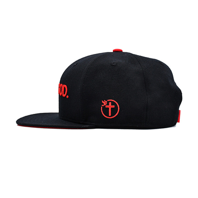 Sombrero Snapback en tamaños ajustables con logotipo de bordado 3D y cinta interna de impresión de etiqueta tejida
