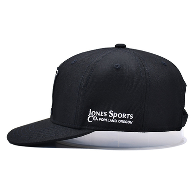 Sombreros con visor plano de tejido de algodón y cinta de impresión