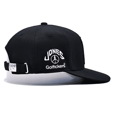 Sombreros con visor plano de tejido de algodón y cinta de impresión