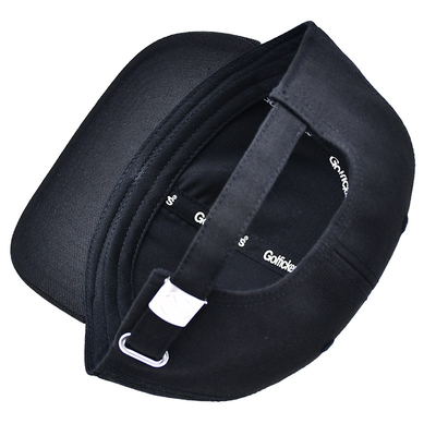 Sombreros con visor plano de tejido de algodón y cinta de impresión