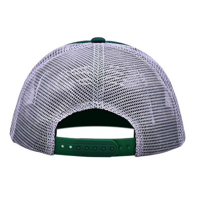 Esponja personalizada confortable 6 paneles visor plano construido gorra de camionero con parche de bordado