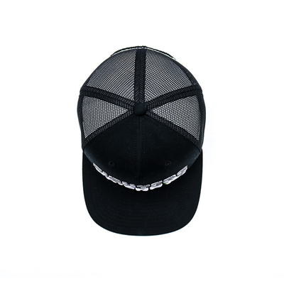 Capuchón de camionero bordado / Snapback Capuchón de camionero con snapback de plástico y logotipo personalizado