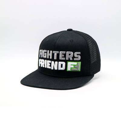 Capuchón de camionero bordado / Snapback Capuchón de camionero con snapback de plástico y logotipo personalizado