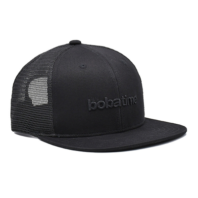 Capuchón de camión unisex con logotipo bordado y etiqueta tejida