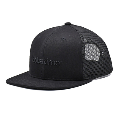 Capuchón de camión unisex con logotipo bordado y etiqueta tejida