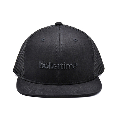Capuchón de camión unisex con logotipo bordado y etiqueta tejida