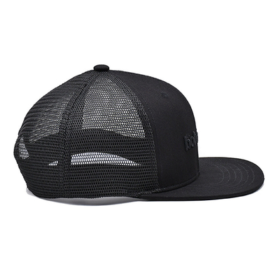 Capuchón de camión unisex con logotipo bordado y etiqueta tejida