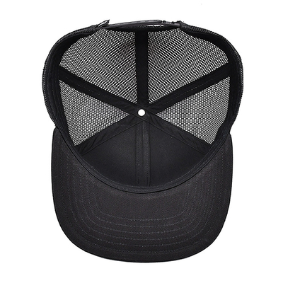 Capuchón de camión unisex con logotipo bordado y etiqueta tejida