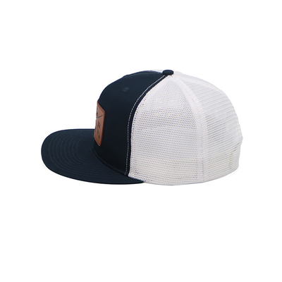 Ojolas bordadas personalizadas 6 Panel Trucker Cap con visor pre curvado