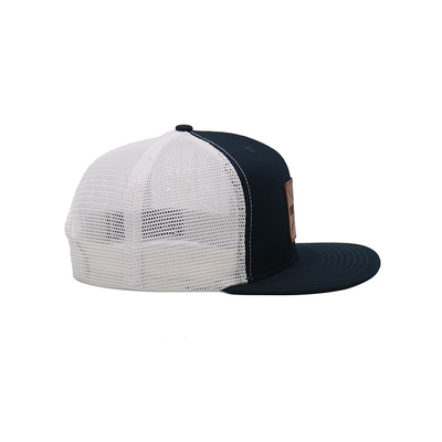 Ojolas bordadas personalizadas 6 Panel Trucker Cap con visor pre curvado