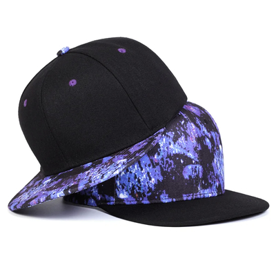 Unisexo Morado Cielo Estrellado Impresión Hip-Hop Sombreros de moda Primavera Otoño Al aire libre Caps ajustables Casual Snapback