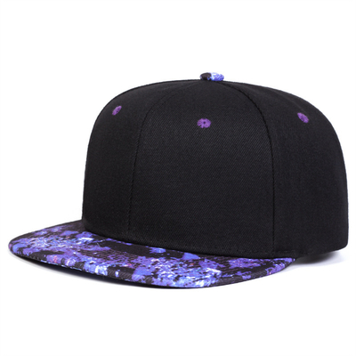 Unisexo Morado Cielo Estrellado Impresión Hip-Hop Sombreros de moda Primavera Otoño Al aire libre Caps ajustables Casual Snapback