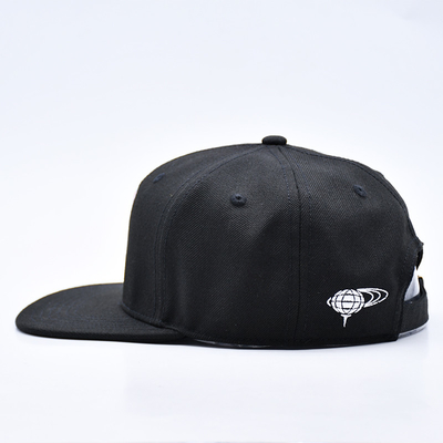 Logotipo de bordado personalizado 6 Panel Sombrero Snapback Cap Alta calidad al por mayor Hombres de algodón plano Bill Gorras Sombreros Snapback