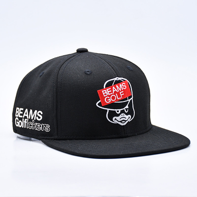 Logotipo de bordado personalizado 6 Panel Sombrero Snapback Cap Alta calidad al por mayor Hombres de algodón plano Bill Gorras Sombreros Snapback